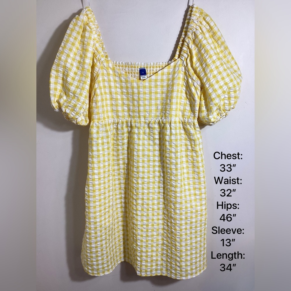 Old Navy Coquette Gingham Puff Sleeve Mini Dress - Picture 5 of 16